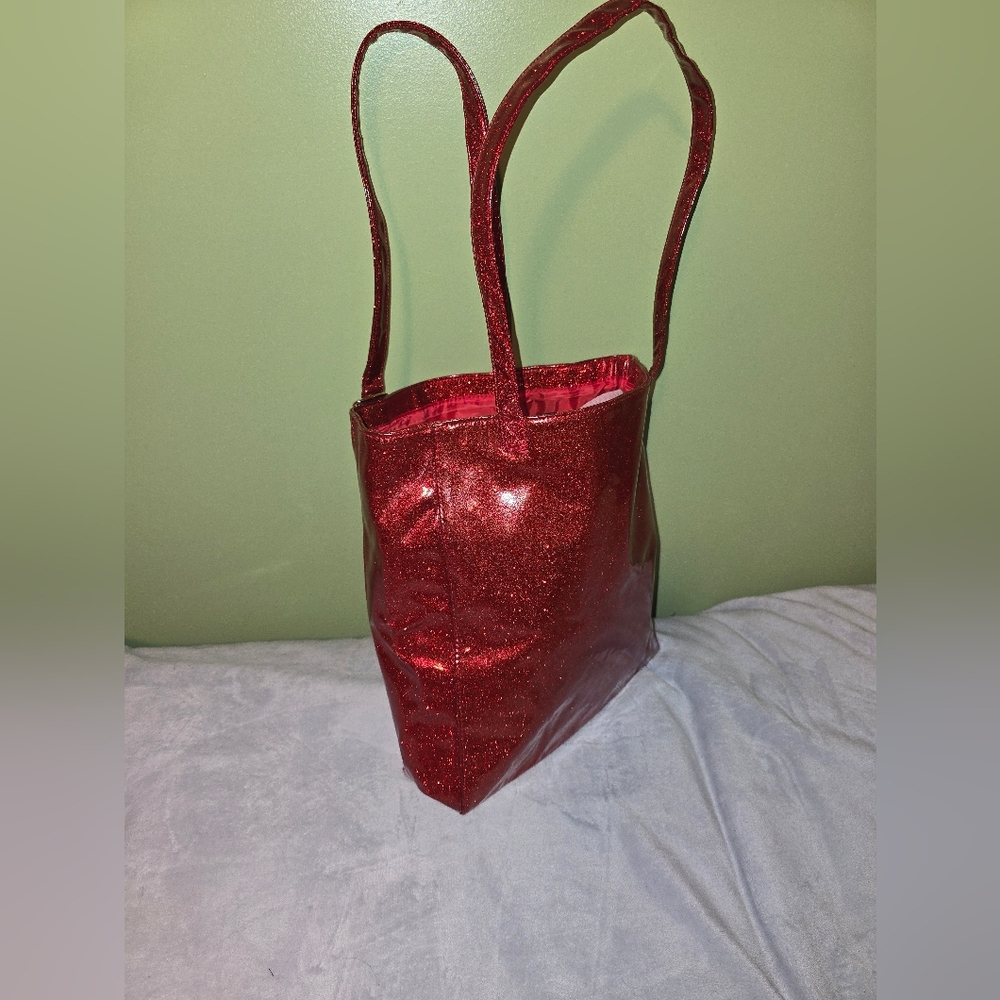 MARC JACOBS FRAGRANCE RED SHIMMER TOTE BAG - Picture 8 of 8
